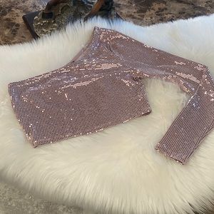 Sexy Elegant Glitter blouse size:M